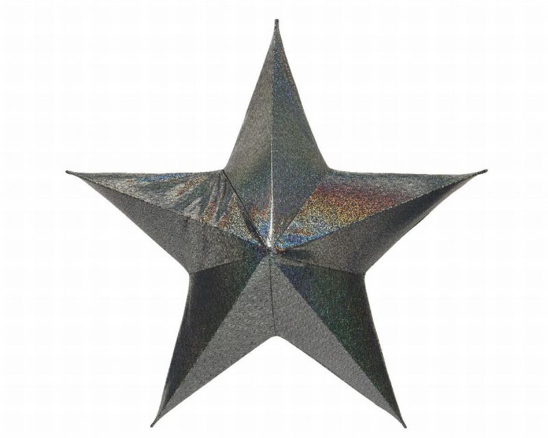 estrella colgante metal gran deco 80x28cm plata