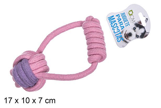 juguete mascota cuerda con 2 nudos