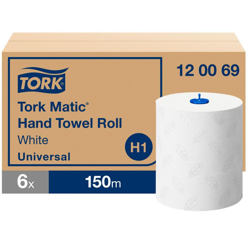 tork h1 matic® toalla de mano en rollo 150mx21cm 6