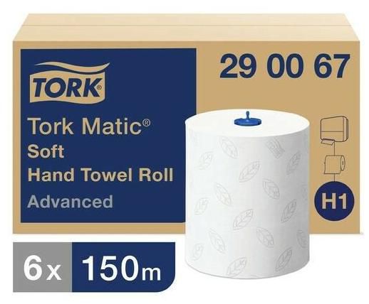 tork h1 matic® toalla mano suave rollo 150mx21cm 6