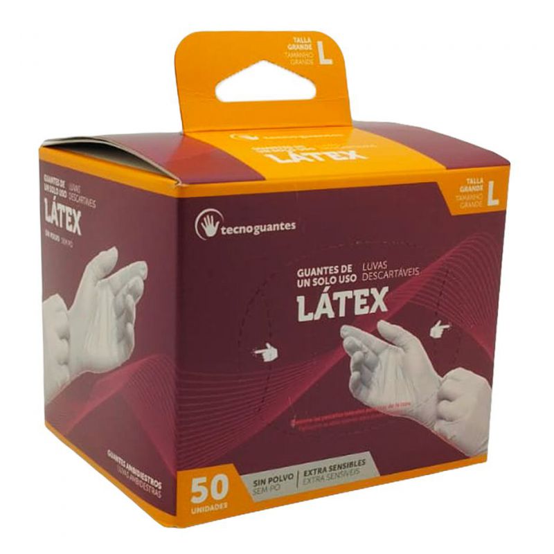 caja guante latex s/polvo t-l 30unid