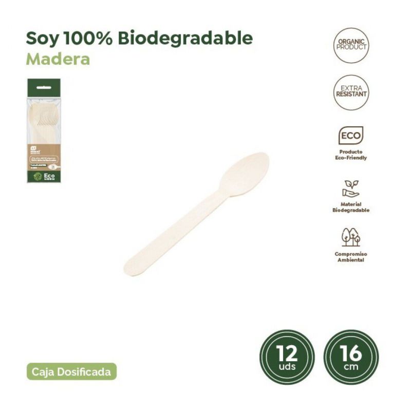 cucharita biodegradable madera 12uds