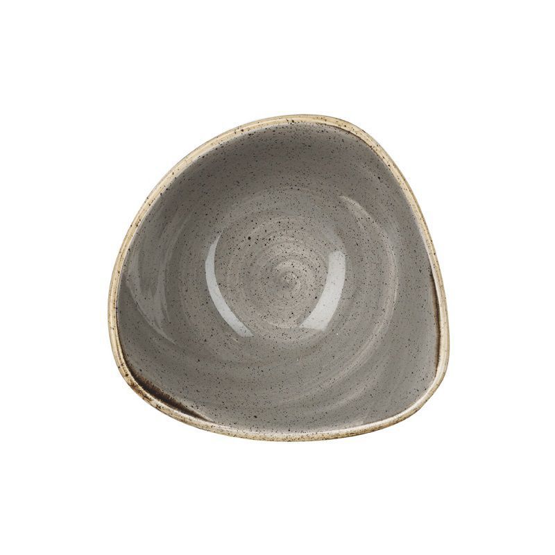 bowl triangle 15,3cm stonecast peppercorn grey churchill