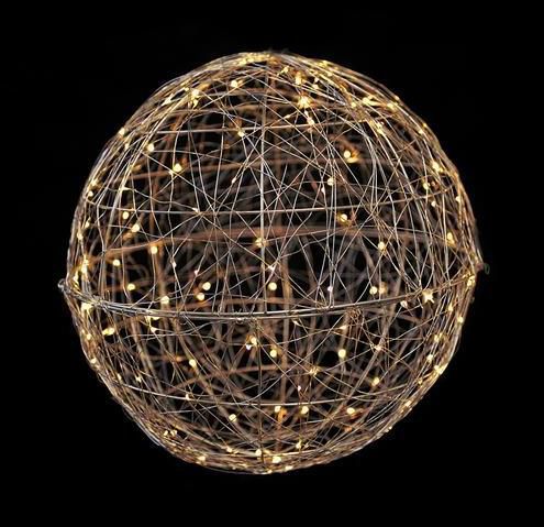 bola en metal con luces led cm 25 (40 luces led)