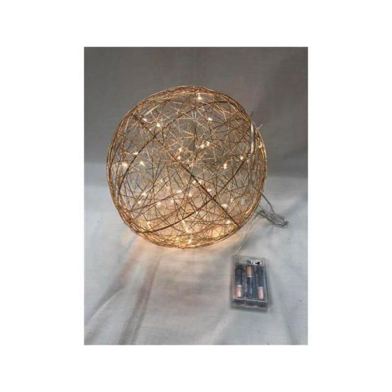 esfera metálica con luces led de 25 cm bateria