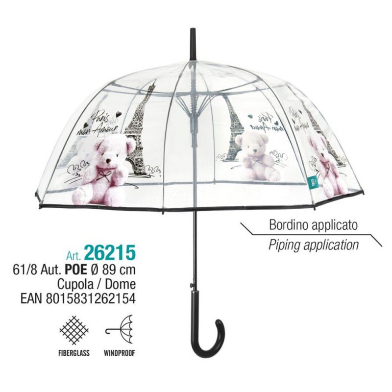paraguas mujer 61/8 aut cupula poe paris-oso