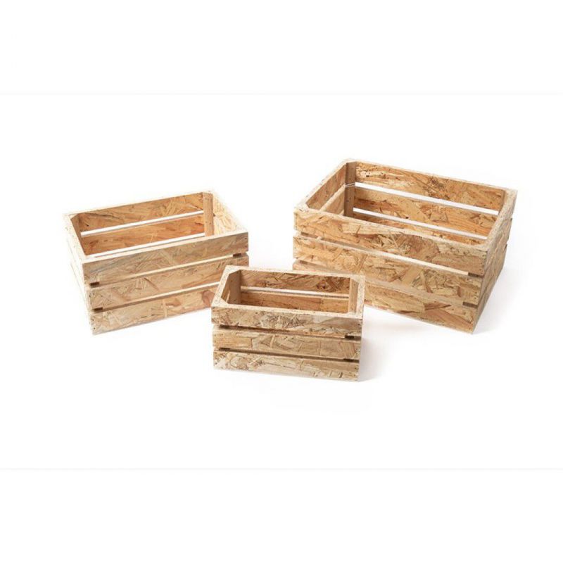set 3 cajas de madera 31x23x15cm palet