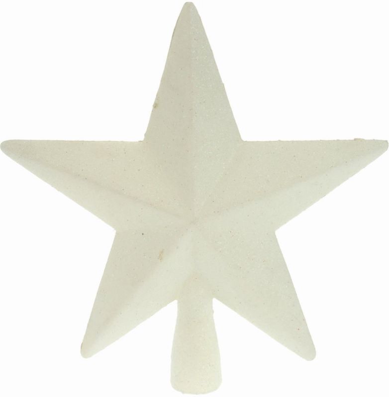 estrella arbol navidad 19cm brillos blanco