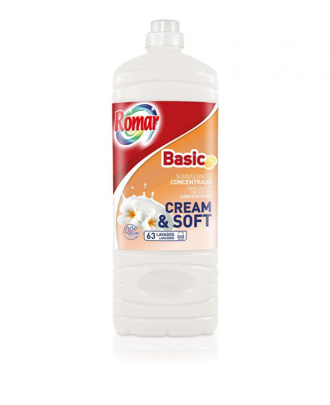 suavizante con. basic 1,75l cream & soft romar