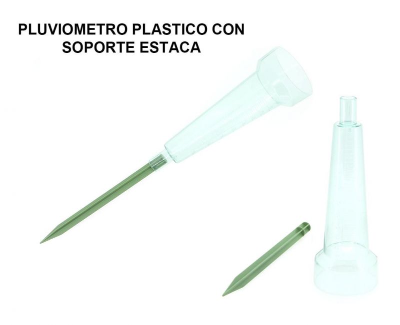 pluviometro de plastico con soporte