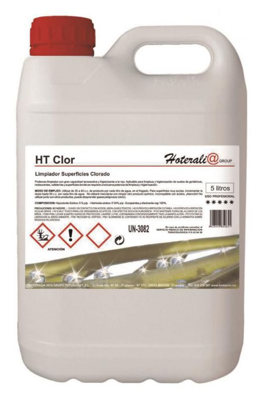 limpiador superficies clorado ht clor hoteralia 5l