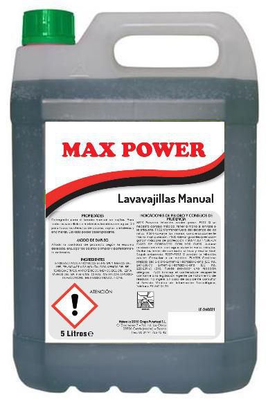 lavavajillas manual max power 5l