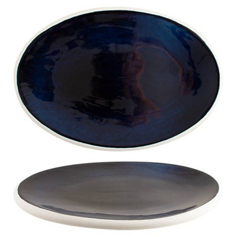 fuente oval azure 41x28x3,5cm silice alar
