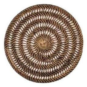 bajoplato rattan espiral ø36cm marron