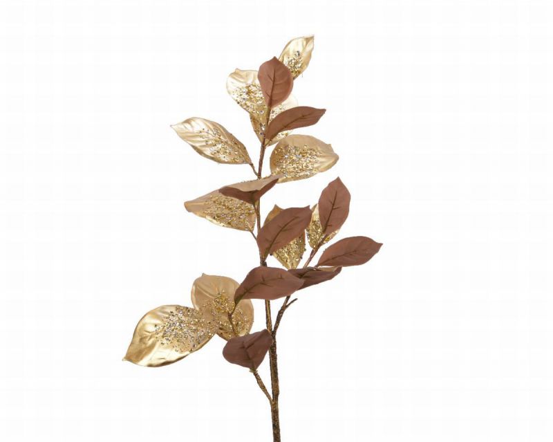 vara hojas 92cm oro brillo