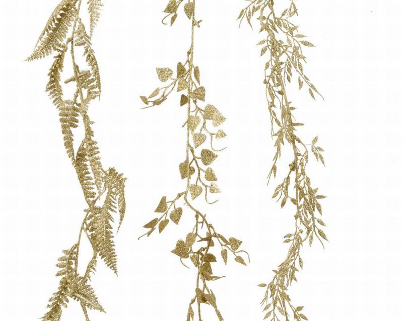 guirnalda hojas 180x10x2cm oro surtidas