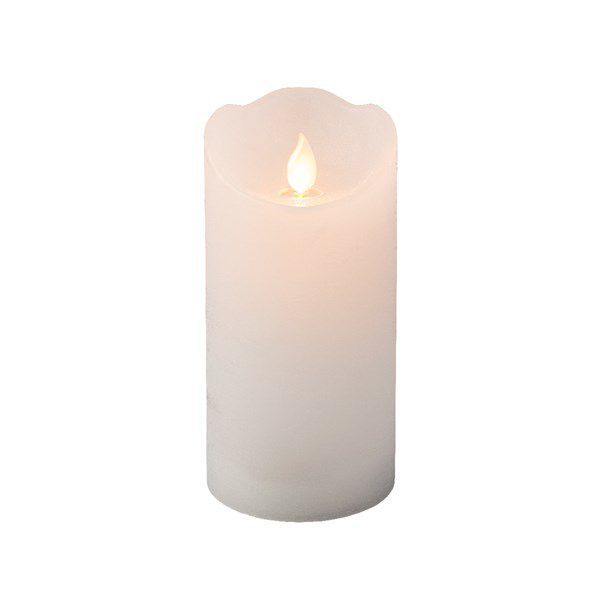 vela blanca led calido 15x7,5cm