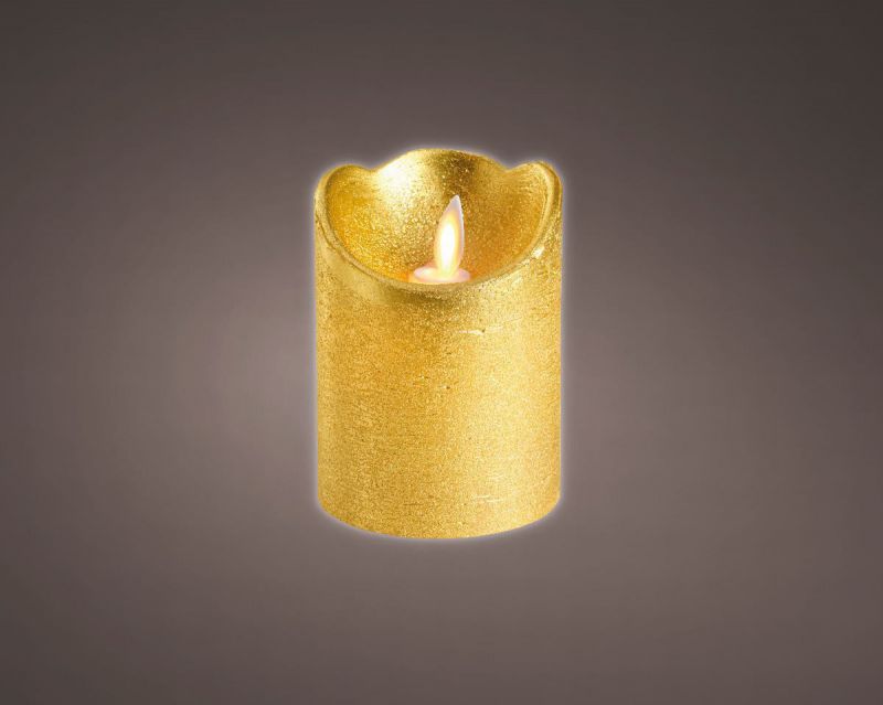 vela oro led calido 10x7,5cm